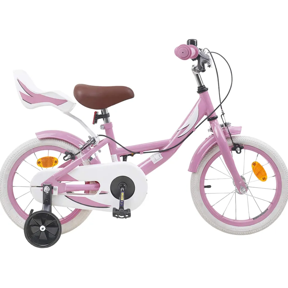 vidaXL Kinderfiets 12 Inch voor 2-4 jaar oud Lichtroze
