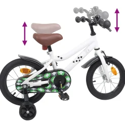vidaXL Kinderfiets 12 Inch voor 2-4 jaar oud Zwart