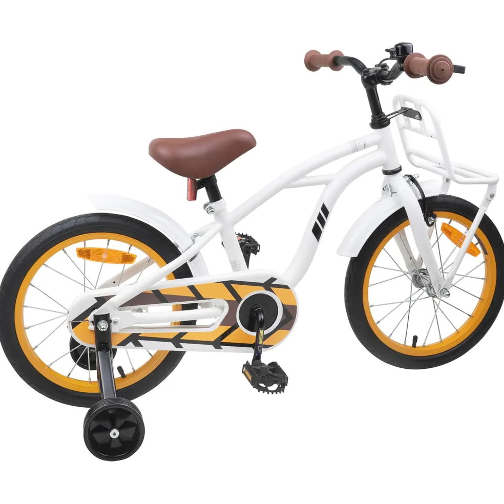vidaXL Kinderfiets 16 Inch voor 4-6 jaar oud Wit