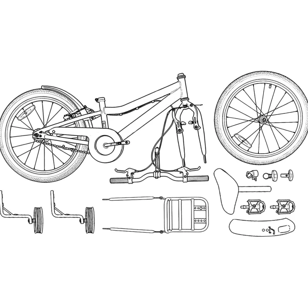 vidaXL Kinderfiets 16 Inch voor 4-6 jaar oud Wit