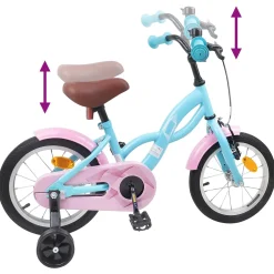 vidaXL Kinderfiets 12 Inch voor 2-4 jaar oud Lichtblauw