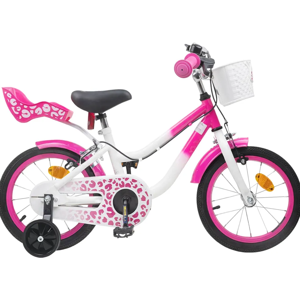 vidaXL Kinderfiets 12 Inch voor 2-4 jaar oud Roze
