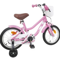 vidaXL Kinderfiets 18 Inch voor 5-7 jaar Lichtroze