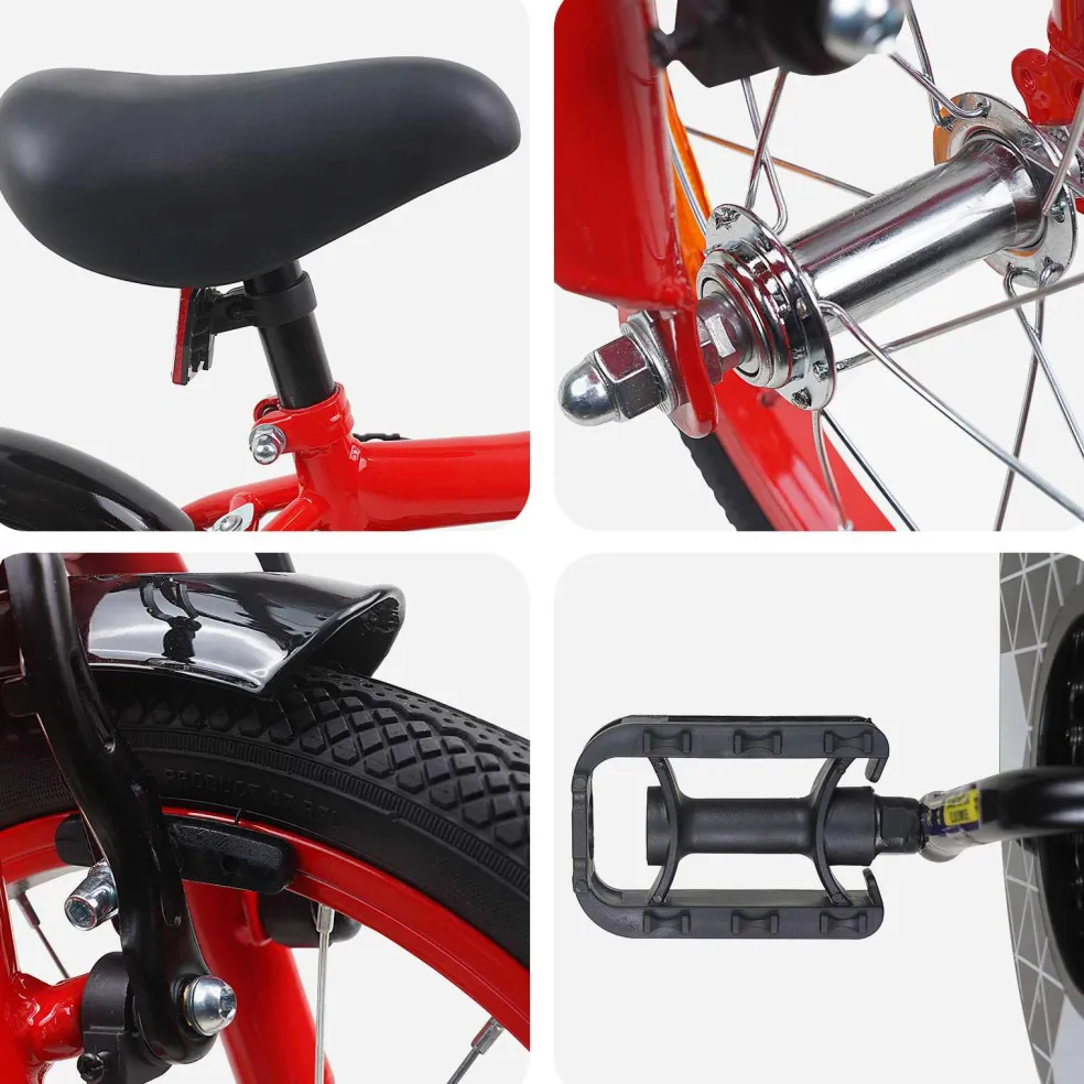 vidaXL Kinderfiets 12 Inch voor 2-4 jaar oud Rood