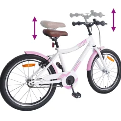 vidaXL Kinderfiets 18 Inch voor 5-7 jaar Lichtroze
