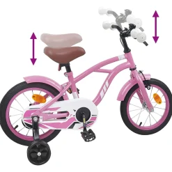 vidaXL Kinderfiets 12 Inch voor 2-4 jaar oud Lichtroze