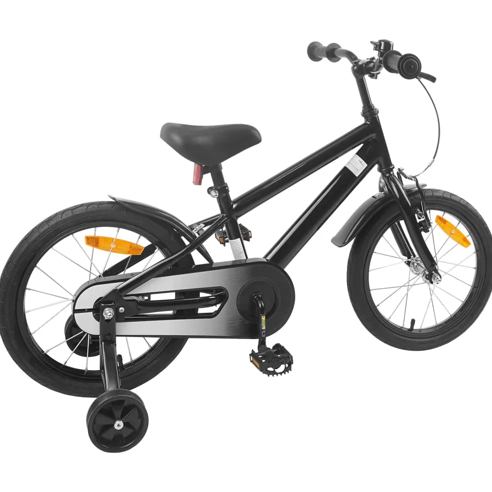 vidaXL Kinderfiets 16 Inch voor 4-6 jaar oud Zwart