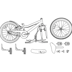 vidaXL Kinderfiets 16 Inch voor 4-6 jaar oud Zwart