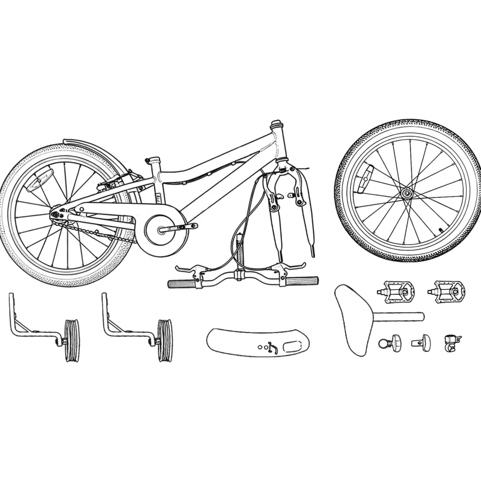 vidaXL Kinderfiets 16 Inch voor 4-6 jaar oud Zwart