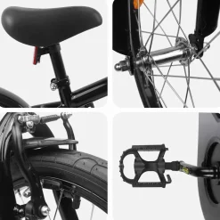 vidaXL Kinderfiets 16 Inch voor 4-6 jaar oud Zwart