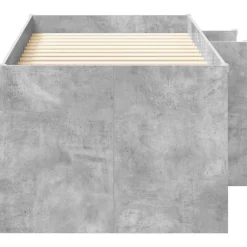 vidaXL Kinder Hoogslaper Betongrijs 80 x 200 cm Bewerkt hout