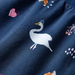 vidaXL Kinderjurk met lange mouwen 104 marineblauw