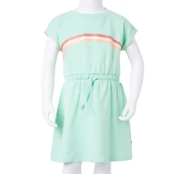 vidaXL Kinderjurk met trekkoord 104 felgroen