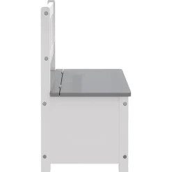 vidaXL Kinderopbergbankje 60x30x55 cm MDF wit en grijs