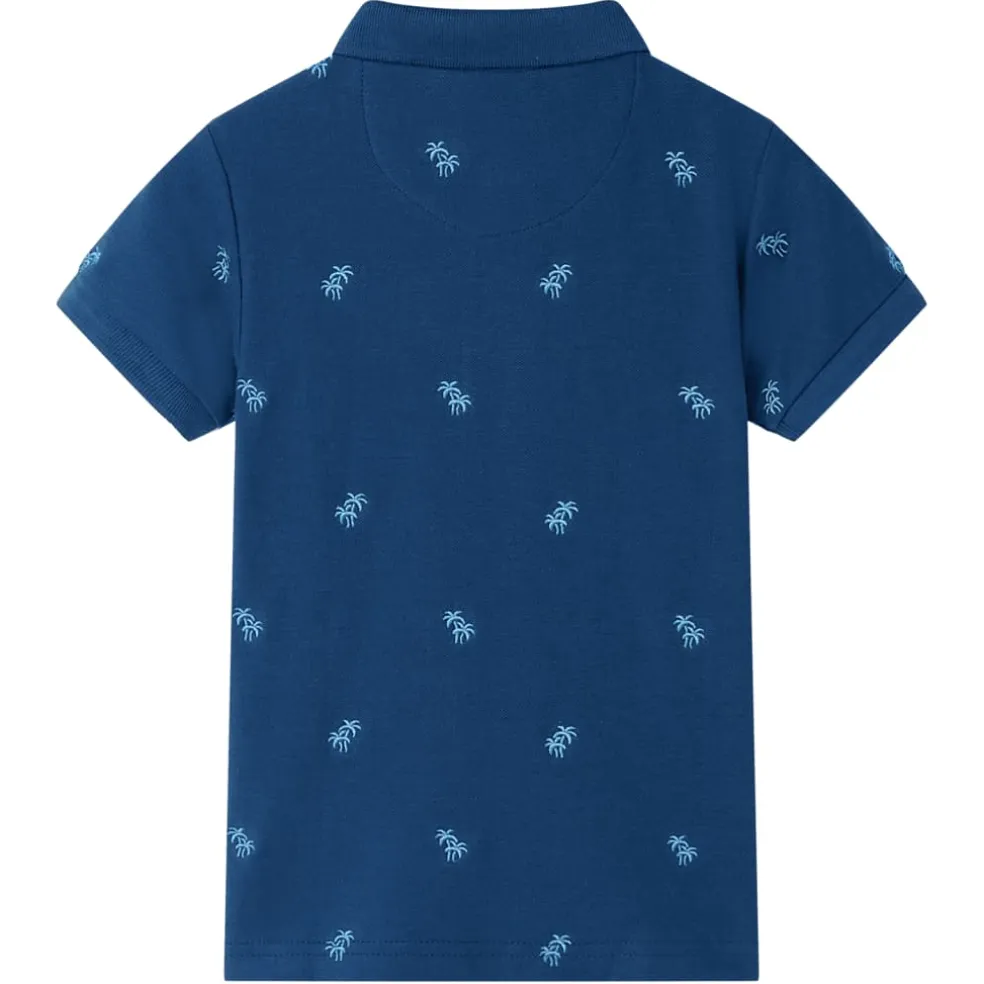 vidaXL Kinderpoloshirt 92 donkerblauw