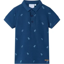 vidaXL Kinderpoloshirt 92 donkerblauw