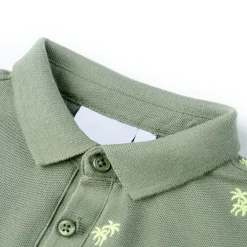 vidaXL Kinderpoloshirt 92 kakikleurig
