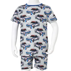 vidaXL Kinderpyjama met korte mouwen 104 grijs