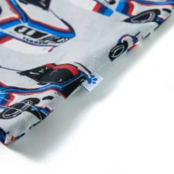 vidaXL Kinderpyjama met korte mouwen 104 grijs