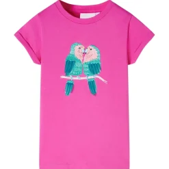 vidaXL Kindershirt 104 donkerroze