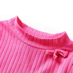 vidaXL Kindershirt met lange mouwen geribd 92 felroze