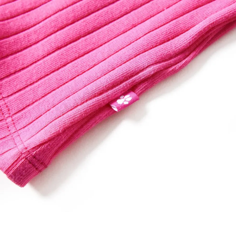 vidaXL Kindershirt met lange mouwen geribd 92 felroze