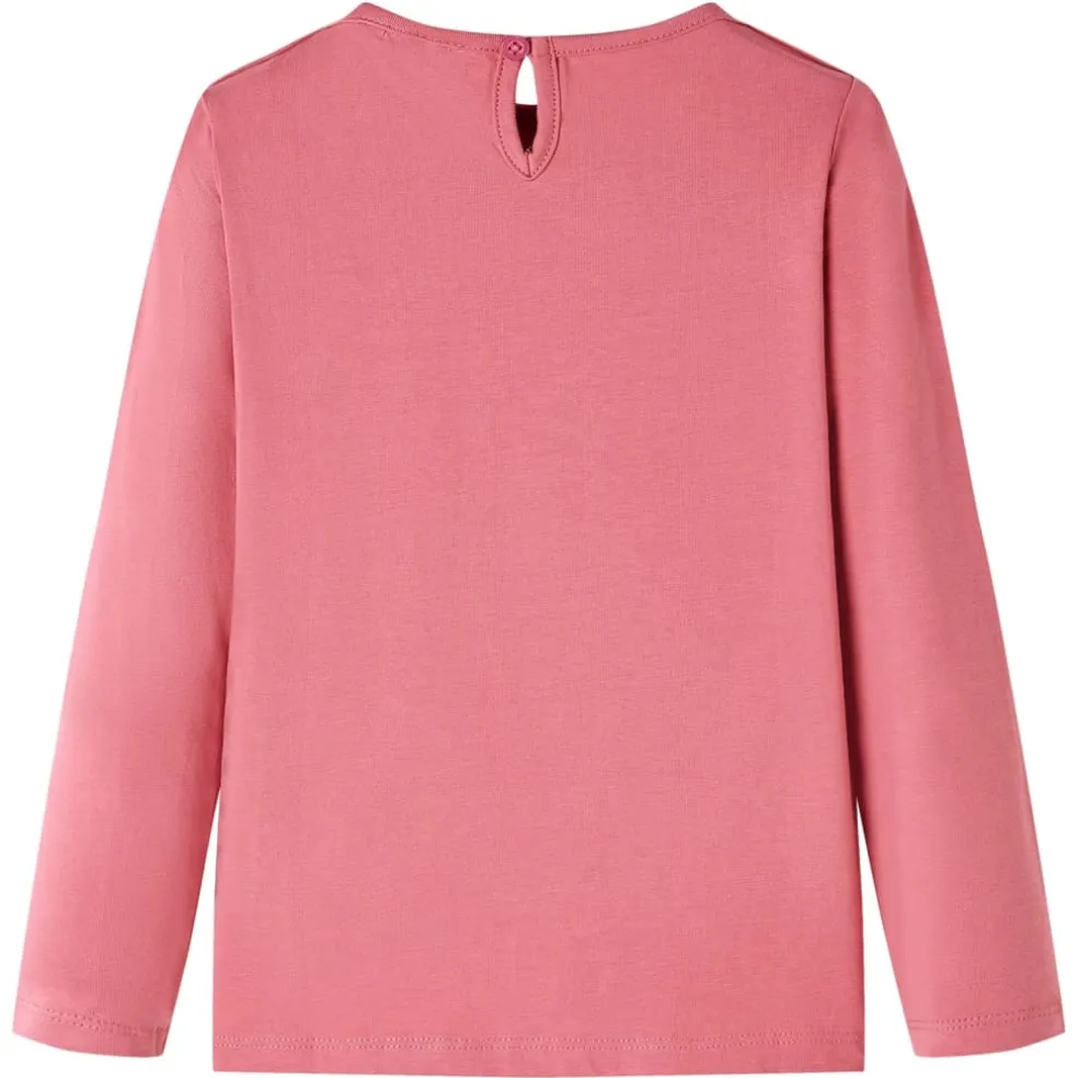 vidaXL Kindershirt met lange mouwen 116 oudroze