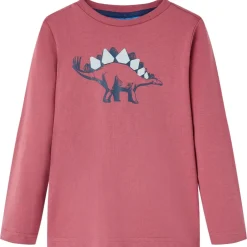 vidaXL Kindershirt met lange mouwen 104 donkerrood