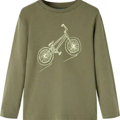 vidaXL Kindershirt met lange mouwen 92 kakikleurig