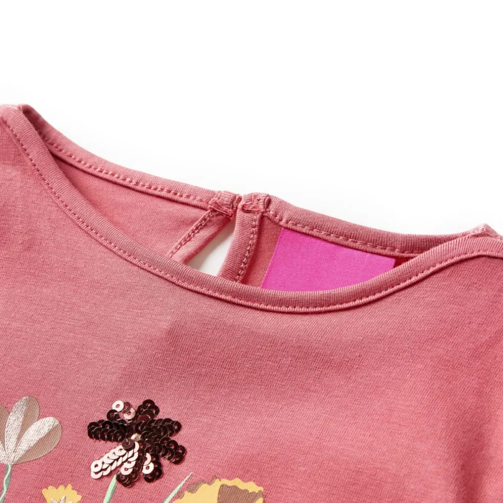 vidaXL Kindershirt met lange mouwen 92 oudroze
