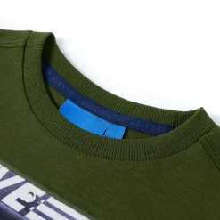 vidaXL Kindershirt met lange mouwen 104 donkerkakikleurig