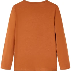 vidaXL Kindershirt met lange mouwen 92 cognackleurig