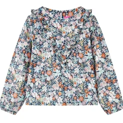 vidaXL Kindershirt met lange mouwen 92 donkerblauw