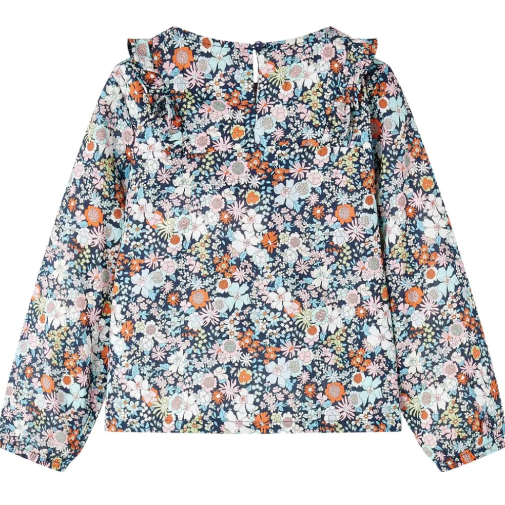 vidaXL Kindershirt met lange mouwen 92 donkerblauw