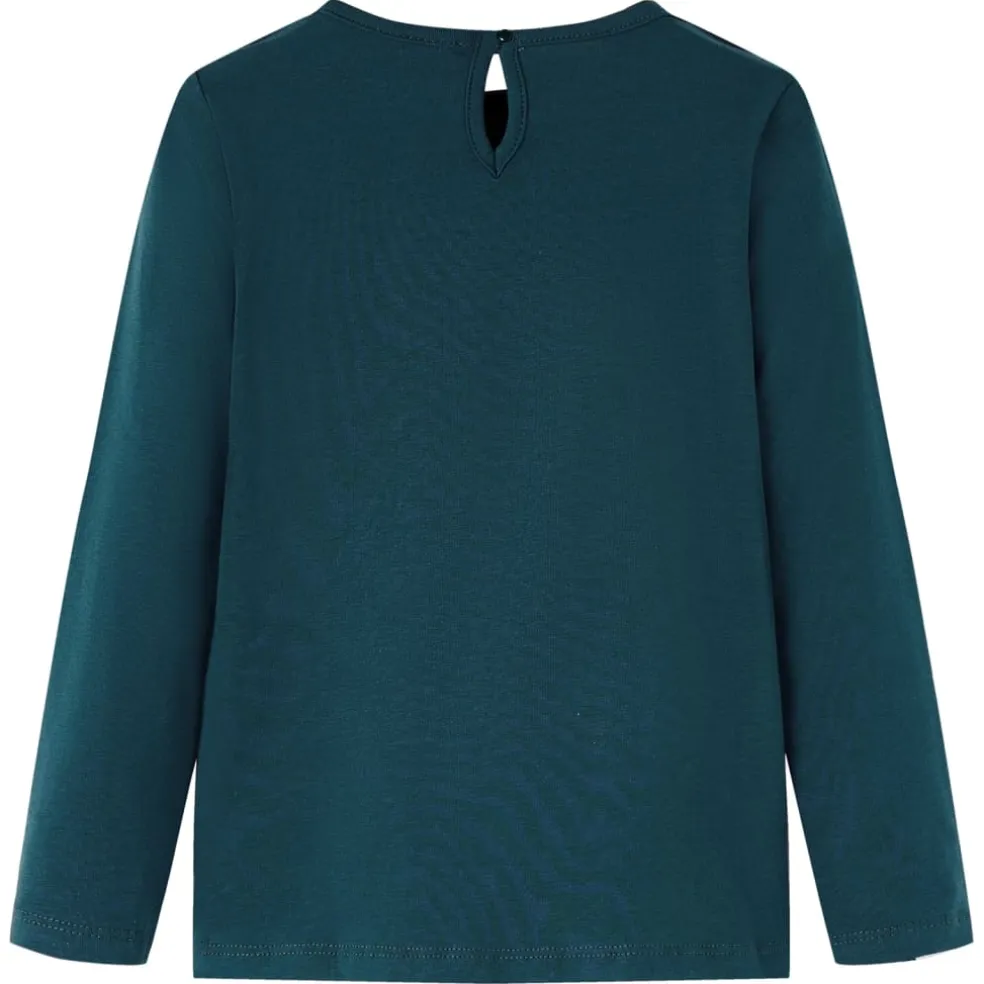 vidaXL Kindershirt met lange mouwen 104 donkergroen