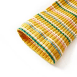 vidaXL Kindershirt met lange mouwen 104 gestreept okerkleurig