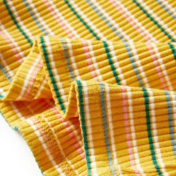 vidaXL Kindershirt met lange mouwen 104 gestreept okerkleurig