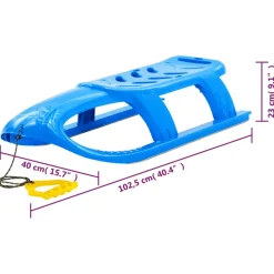 vidaXL Kinderslee 102,5x40x23 cm polypropeen blauw