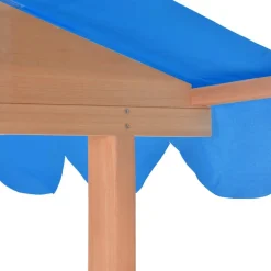 vidaXL Kinderspeelhuis met zandbak UV50 vurenhout blauw