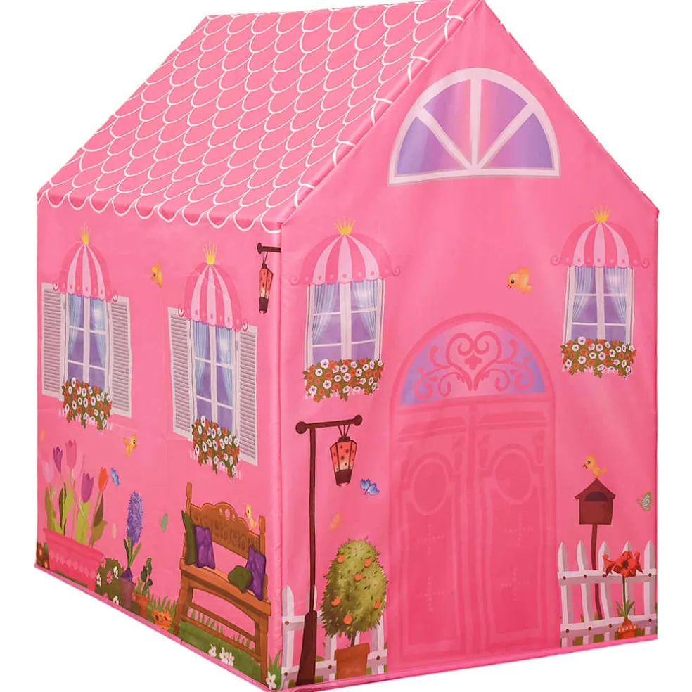 vidaXL Kinderspeeltent met 250 ballen 69x94x104 cm roze