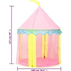vidaXL Kinderspeeltent met 250 ballen 100x100x127 cm roze