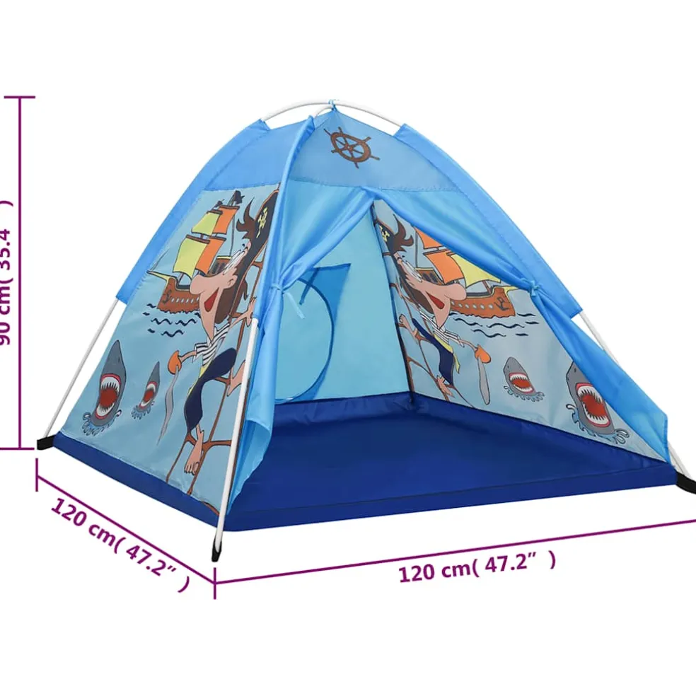 vidaXL Kinderspeeltent met 250 ballen 120x120x90 cm blauw