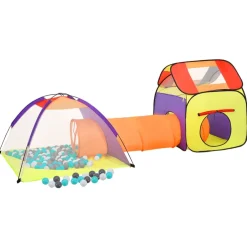 vidaXL Kinderspeeltent met 250 ballen 102x102x82 cm roze