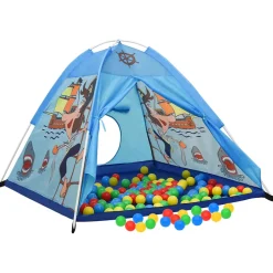 vidaXL Kinderspeeltent 102x102x82 cm blauw