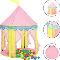 vidaXL Kinderspeeltent 100x100x127 cm roze