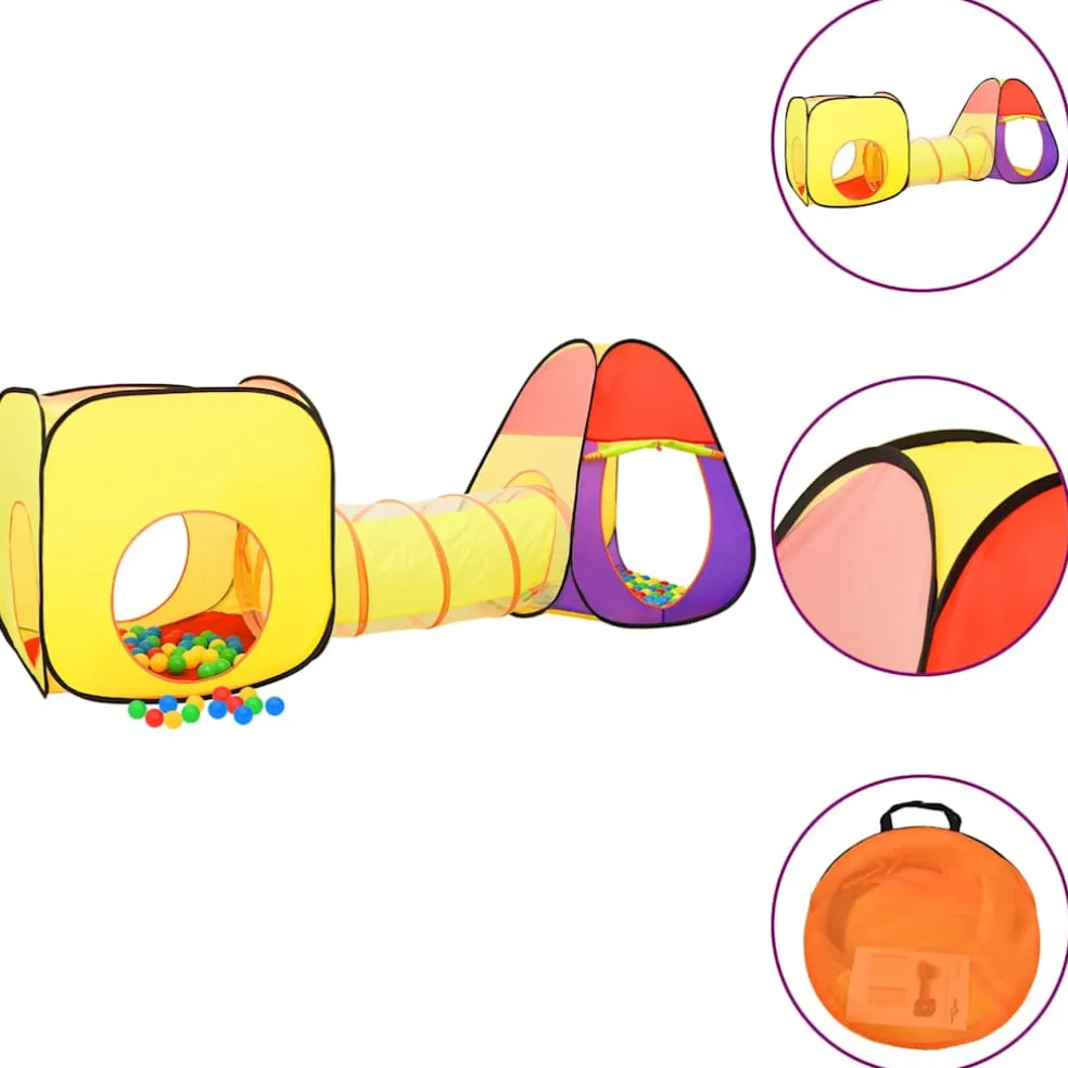 vidaXL Kinderspeeltent 255x80x100 cm meerkleurig