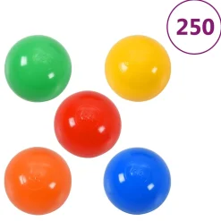 vidaXL Kinderspeeltunnel met 250 ballen 175 cm polyester groen
