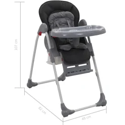 vidaXL Kinderstoel hoog grijs