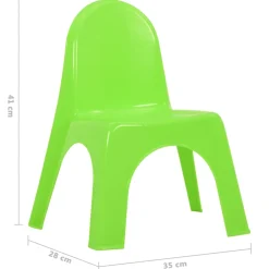 vidaXL Kindertafel en stoelenset PP