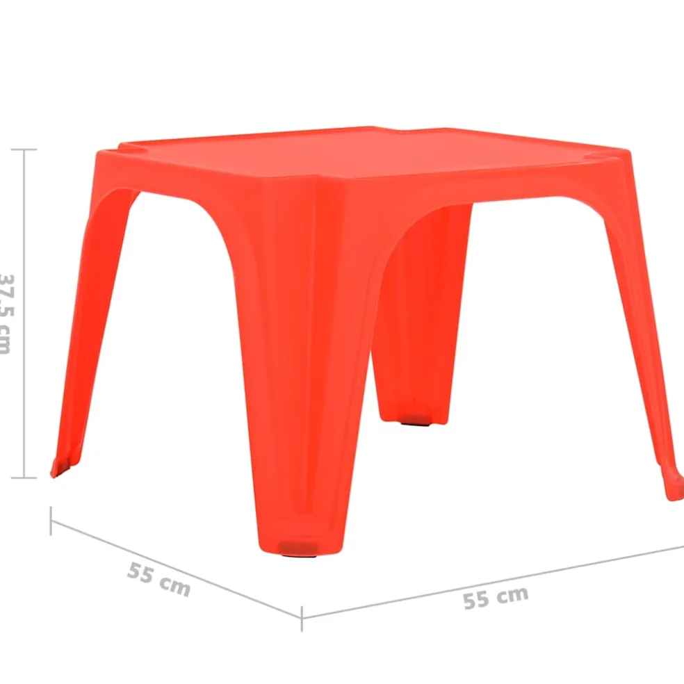 vidaXL Kindertafel en stoelenset PP